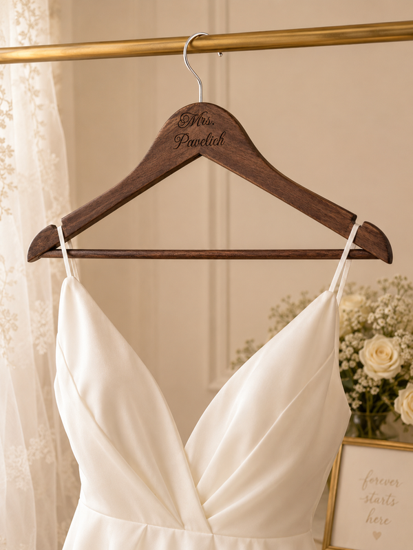 Personalized Engraved Bridal Dress Hanger