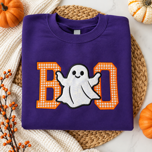 BOO Appliqué Halloween Crewneck