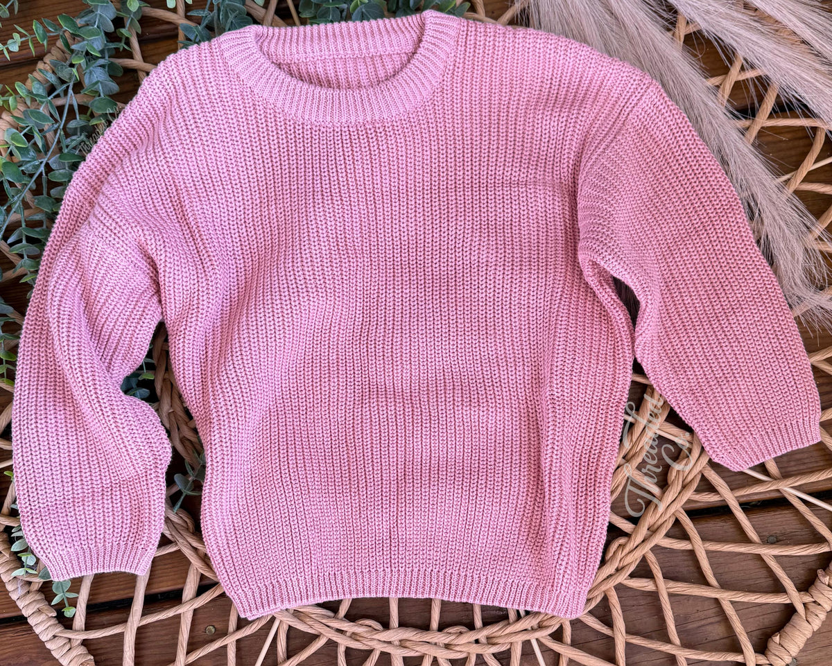Personalized Embroidered Knit Sweater