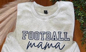 Football Mama Embroidered Crewneck