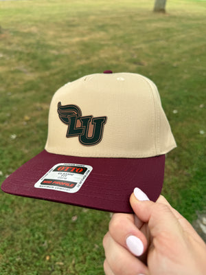 LU Burgundy & Cream Game Day Trucker Hat