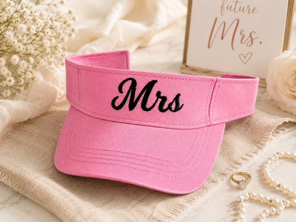Personalized Embroidered Bridal Visor