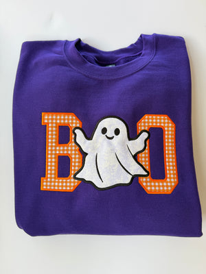 BOO Appliqué Halloween Crewneck