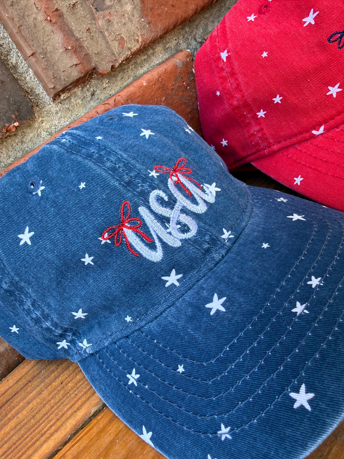 USA Embroidered Ponytail Hat
