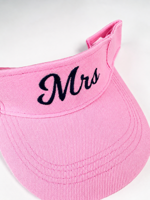 Personalized Embroidered Bridal Visor