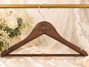 Personalized Engraved Bridal Dress Hanger