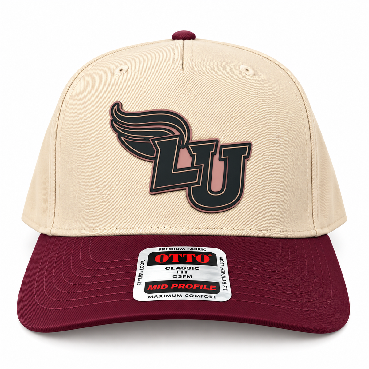 LU Burgundy & Cream Game Day Trucker Hat