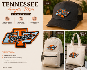 Tennessee Acrylic Hat Patch