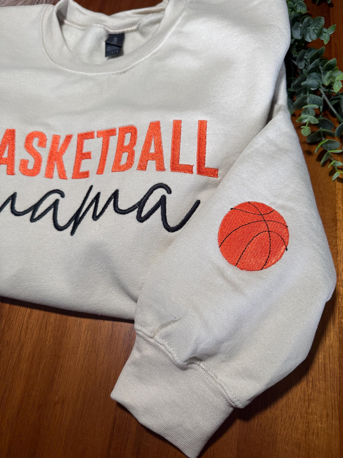 Basketball Mama Embroidered Crewneck