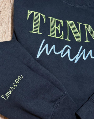 Tennis Mama Embroidered Crewneck
