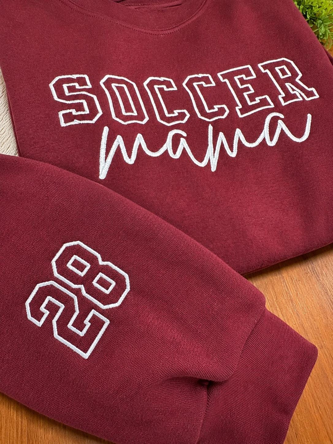 Soccer Mama Embroidered Crewnec