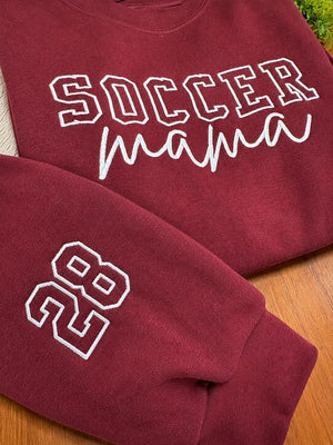 Soccer Mama Embroidered Crewnec