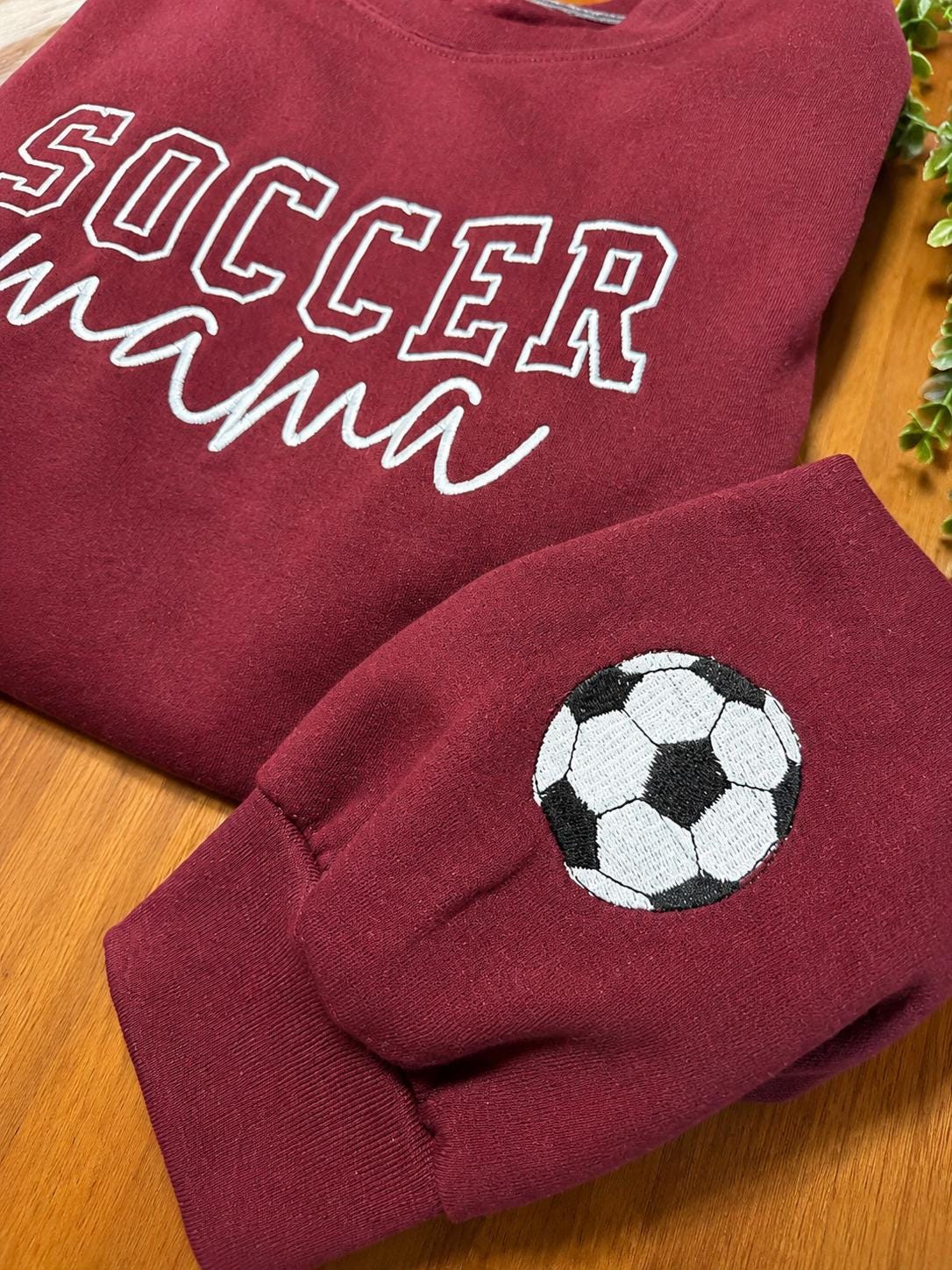 Soccer Mama Embroidered Crewnec