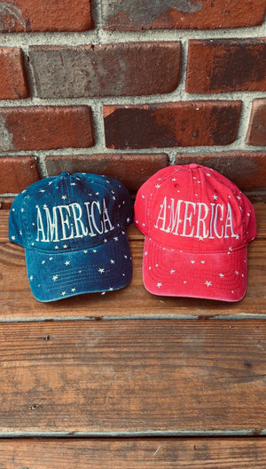 America Embroidered Vintage Ponytail Hat