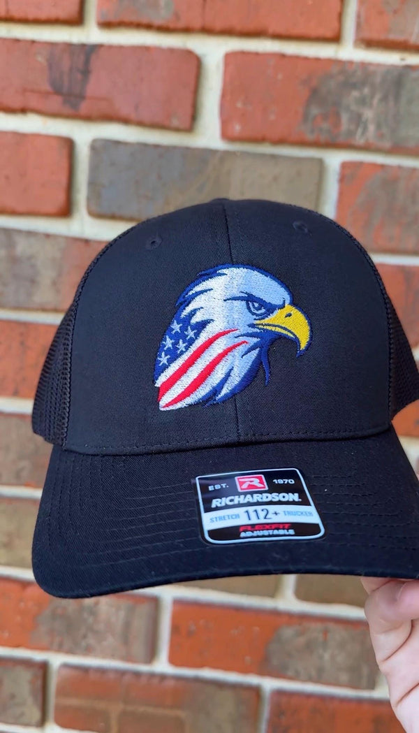Patriotic Eagle Embroidered Hat