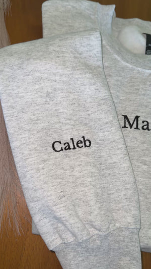 Minimalistic Mama Embroidered Crewneck Sweatshirt